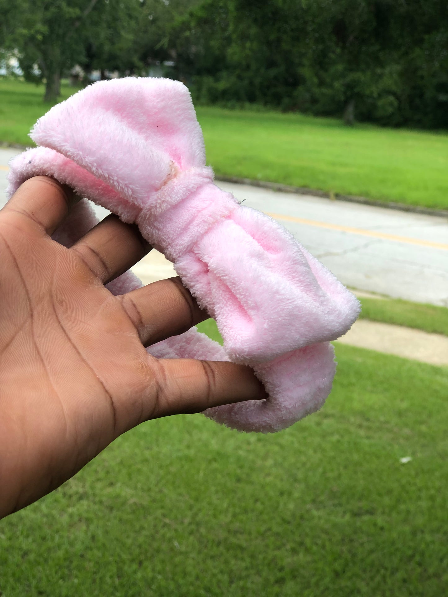 Hold your hair back with Spa Headband, makeup, skincare face wash