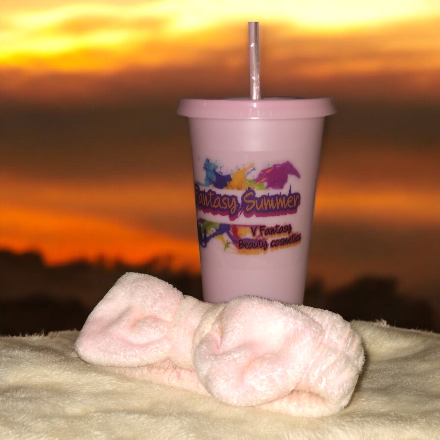 Headband and Fantasy summer tumbler cup Bundle