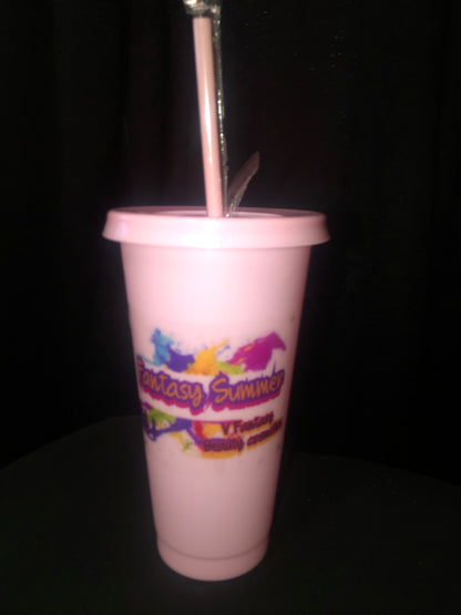 Fantasy Barbie Summer Tumblers with straw
